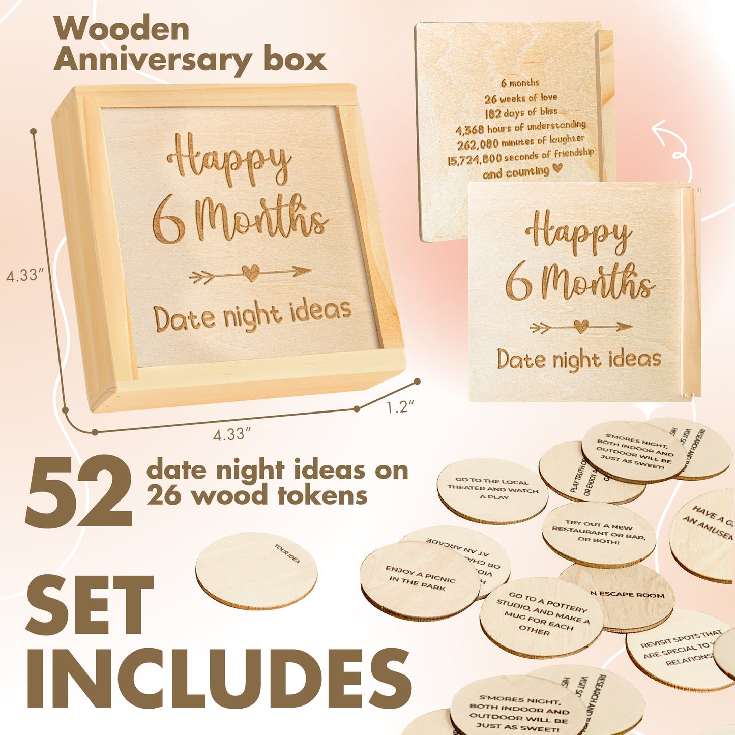 6 Month Anniversary Wood Gifts