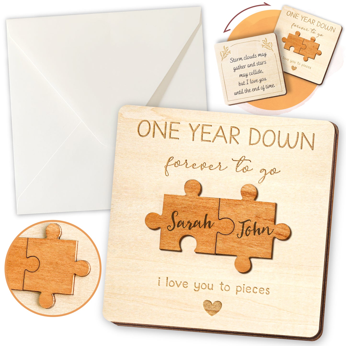1 Year Anniversary Card For Boyfriend Girlfriend