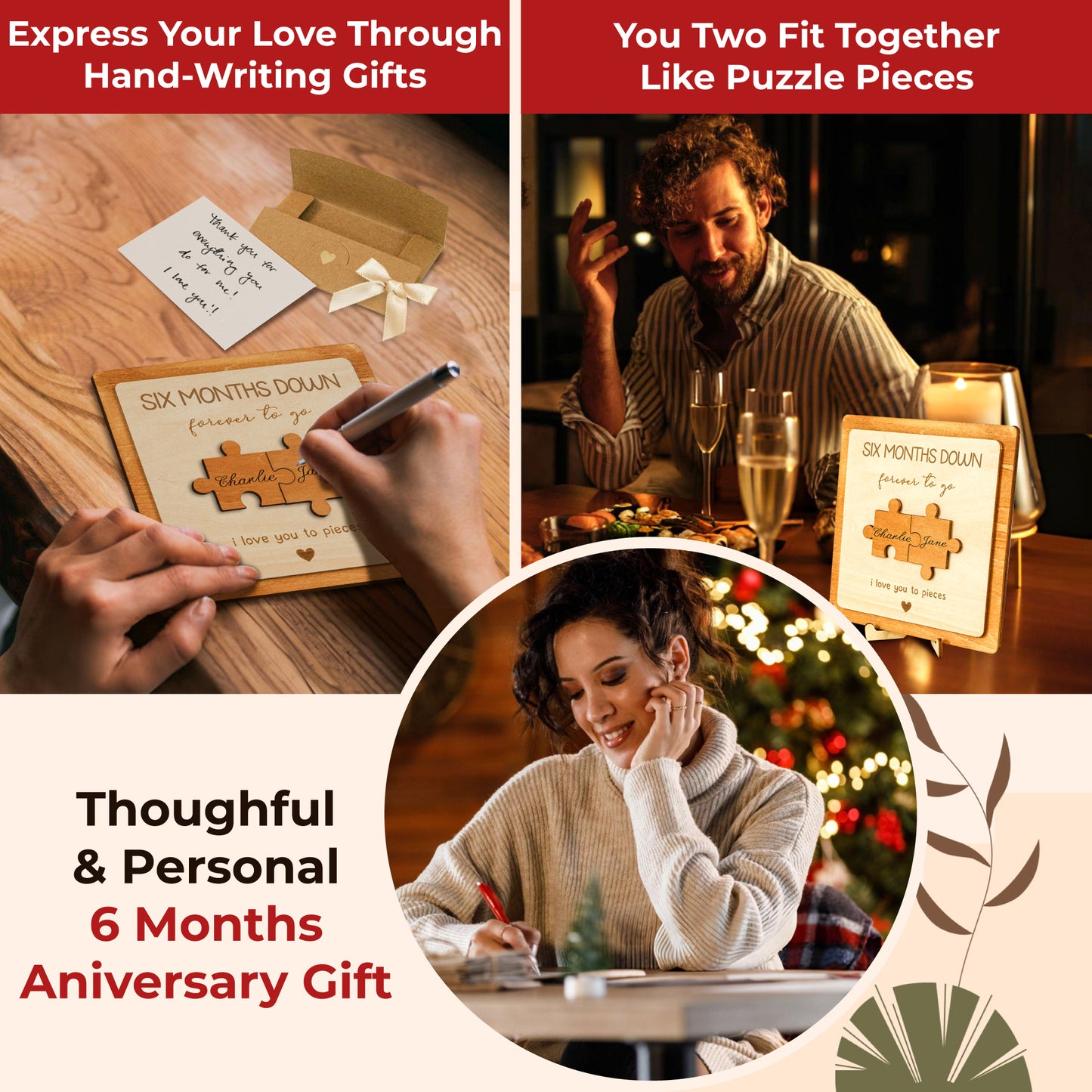 6 Month Anniversary Wood Gifts for Boyfriend