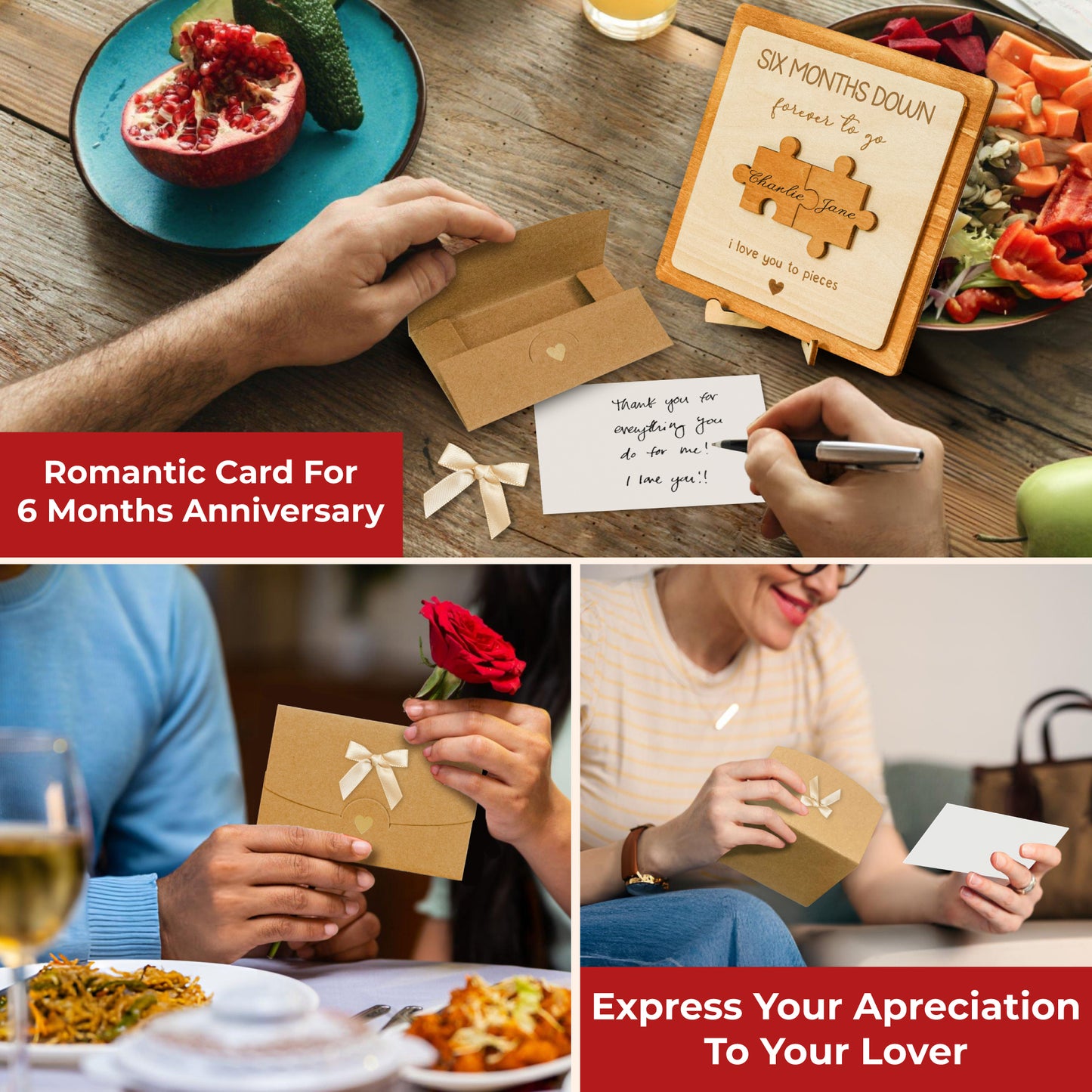 6 Month Anniversary Wood Gifts for Boyfriend
