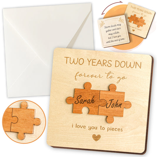 2nd Anniversary Card for Girlfriend Boyfriend