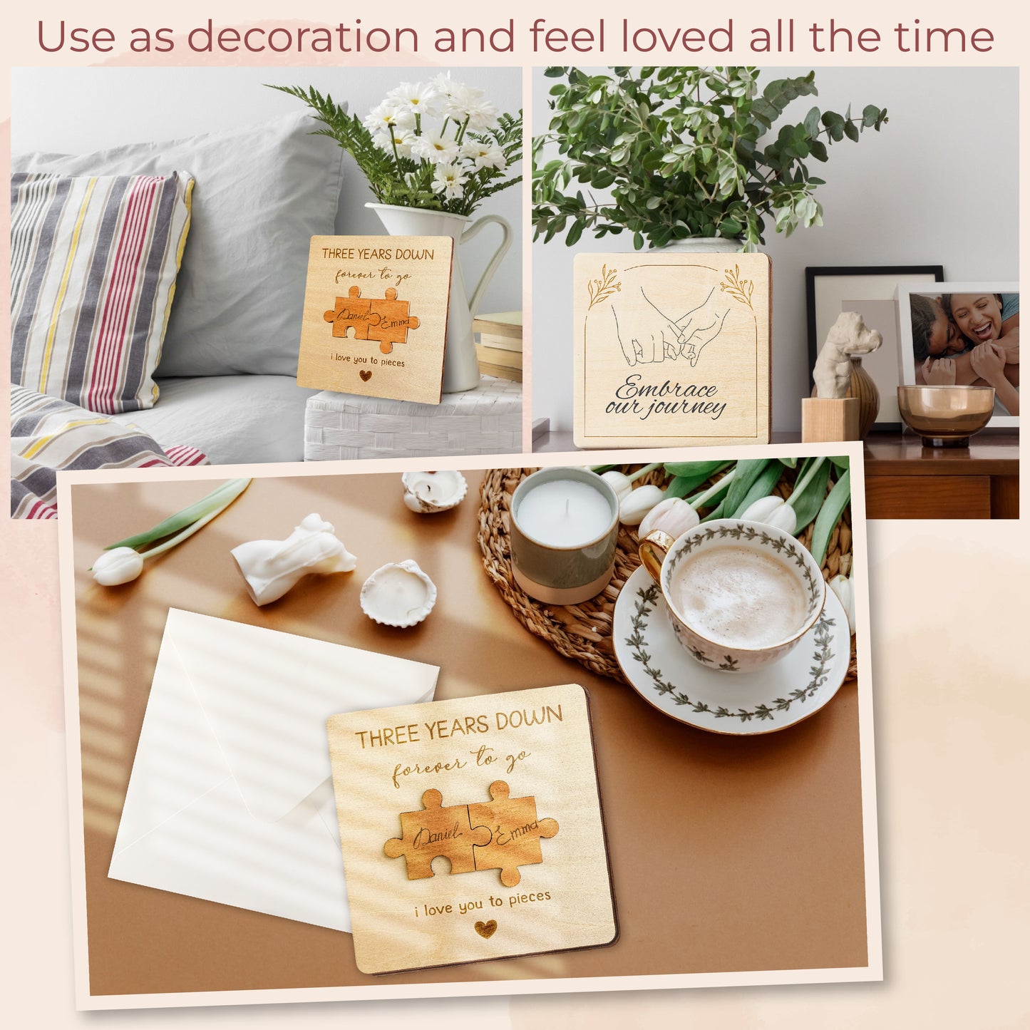 3 Year Anniversary Card Gifts for Him Her