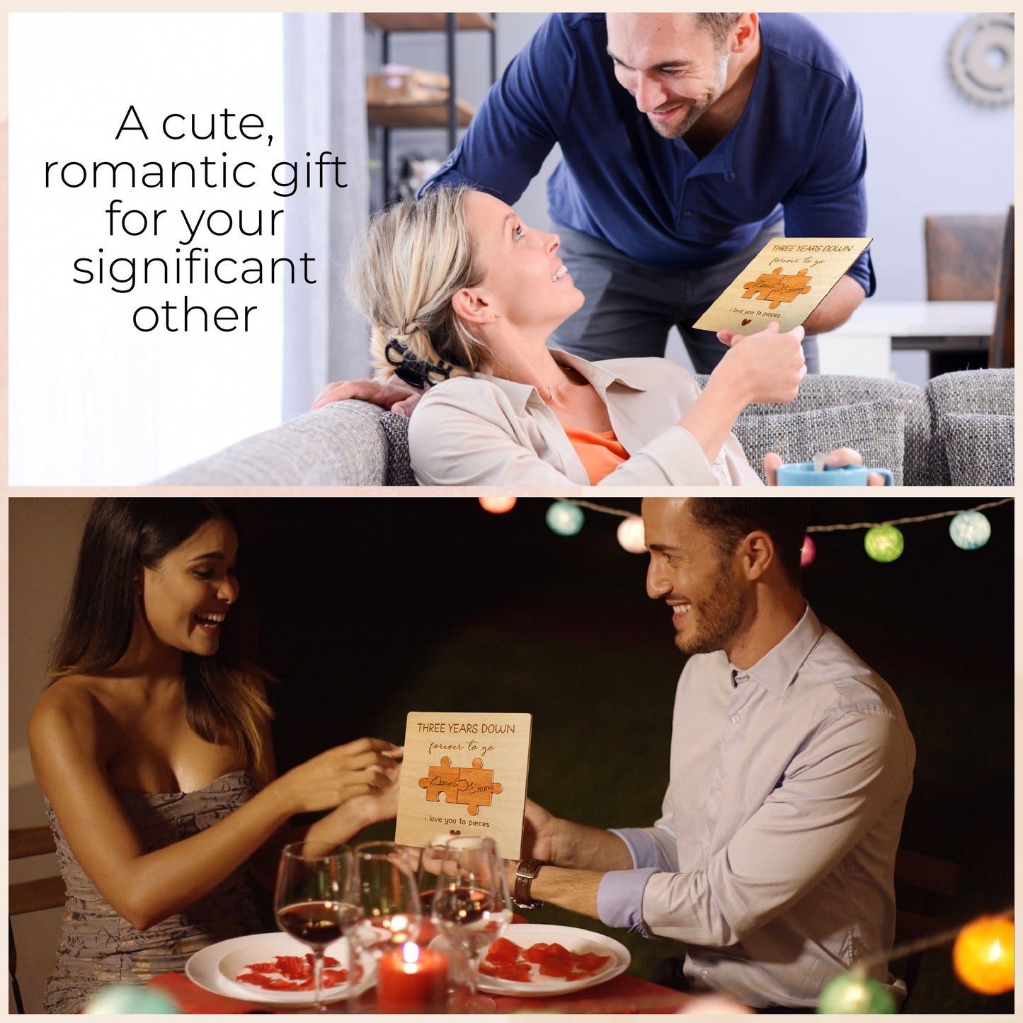 3 Year Anniversary Card Gifts for Him Her