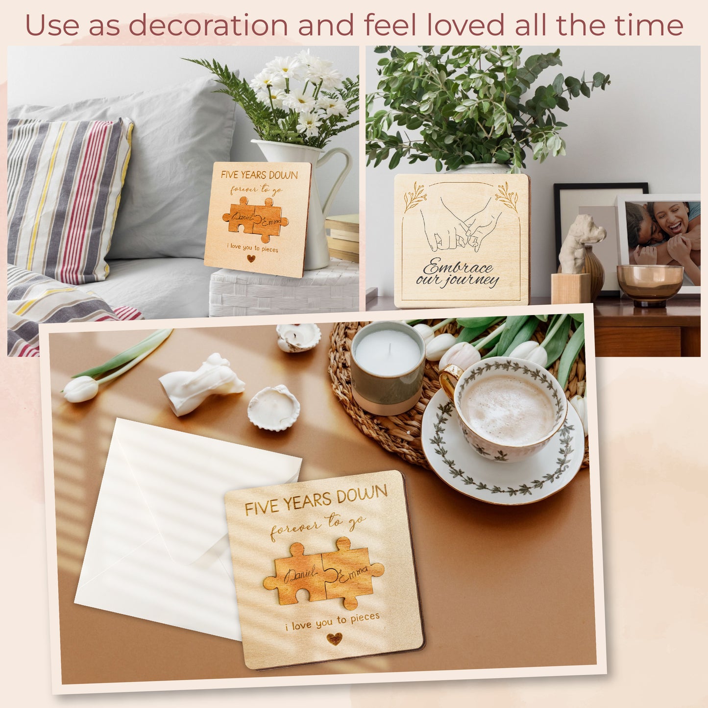 5 Year Anniversary Card Gift for Men Women