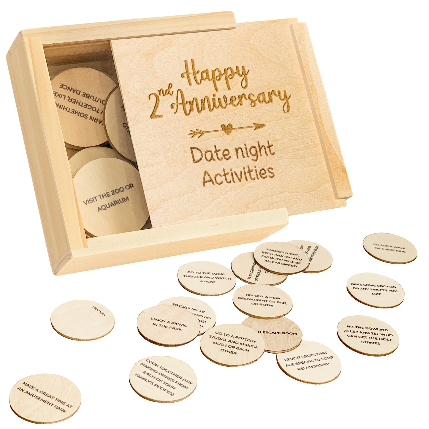 Stofinity Year Anniversary Wood Gifts for Him Her 2nd Wedding Gift