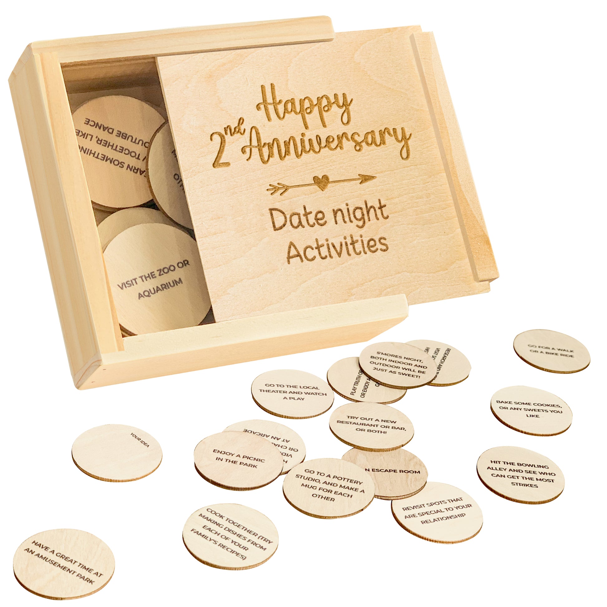 Stofinity Year Anniversary Wood Gifts for Him Her 2nd Wedding Gift